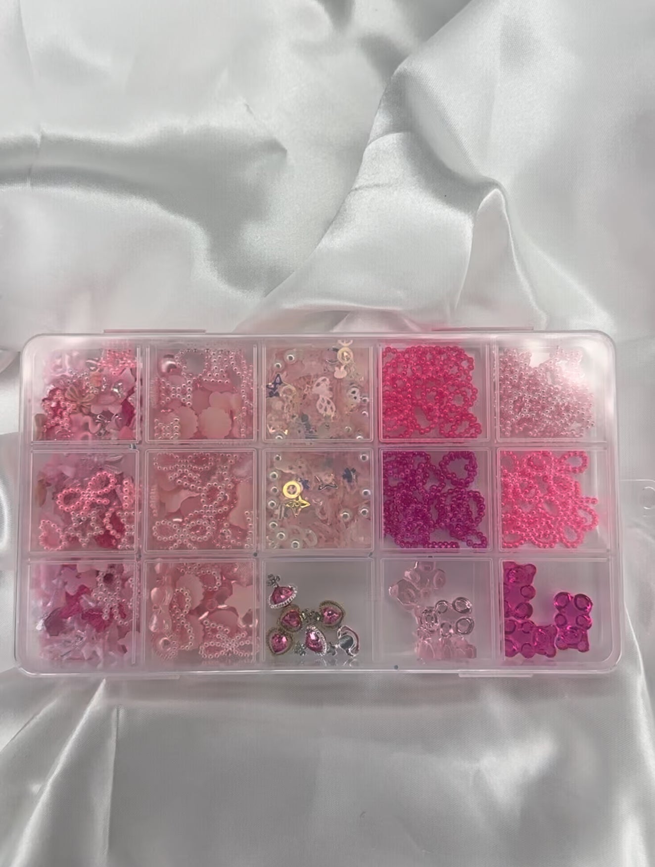 Pink Assorted Nail Charm Box